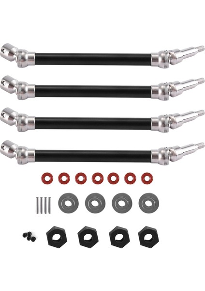 Metal Genişletilmiş Tahrik Mili Tahrik Mili Cvd Arrma 1/10 Karton Outcast V2 Rc Araba Yükseltme Parçaları Aksesuarları, Siyah (Yurt Dışından)