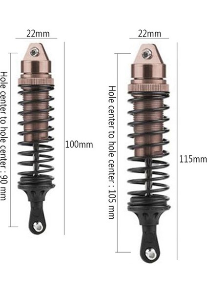 Traxxas Slash Için Rc Araba Ön Arka Şoklar 4x4 727 1/10 Rc Model Araba Amortisör Parçası-Titanyum Renk SLA014 SLA015 (Yurt Dışından) modelleri
