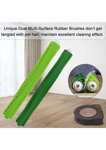 Irobot Roomba S9 9150 / S9+ Plus 9550 S Serisi Elektrikli Süpürge Için 1 Set Kauçuk Rulo Fırça, Çok Yüzeyli Kauçuk Fırça (Yurt Dışından)