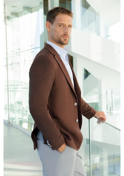Erkek Kiremit Örme Slim Fit Torba Cep Mono Yaka Spor Ceket modelleri