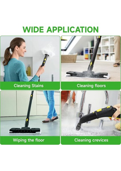 Karcher Buharlı Temizleyici Easyfix Sc2 Sc3 Sc4 Sc5 Aksesuarları, Mikrofiber Bez Seti ve Zemin Nozulu Yuvarlak Fırçalar (Yurt Dışından) fiyatları