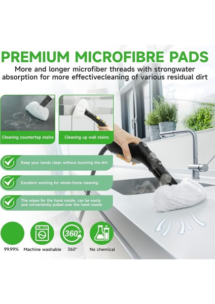 Karcher Buharlı Temizleyici Easyfix Sc2 Sc3 Sc4 Sc5 Aksesuarları, Mikrofiber Bez Seti ve Zemin Nozulu Yuvarlak Fırçalar (Yurt Dışından) modelleri