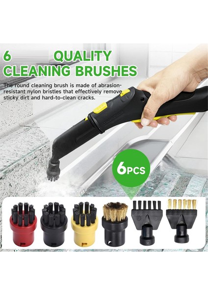 Karcher Buharlı Temizleyici Easyfix Sc2 Sc3 Sc4 Sc5 Aksesuarları, Mikrofiber Bez Seti ve Zemin Nozulu Yuvarlak Fırçalar (Yurt Dışından) indirimleri