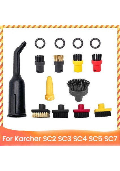 Karcher Sc2 Sc3 Sc4 Sc5 Sc7 Için Buharlı Temizleyici Parçası Yedek Nozul Fırçası Inatçı Leke Çıkarıcı Küçük T-Fırça Seti (Yurt Dışından)