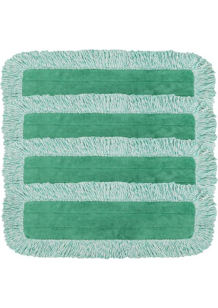 Mikrofiber Toz Paspası Için 4 Parçalı Toz Paspas Pedleri, Saçaklı Paspas Yedekleri - Tekrar Kullanılabilir Islak ve Kuru Temizleme Düz Paspas Sistemi Yedeği (Yurt Dışından)
