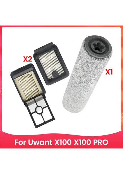 Uwant X100 X100 Pro Zemin Yıkama Makinesi Rulo Fırça Rulo Fırçalar Hepa Filtreler Yedek Parçalar (Yurt Dışından)