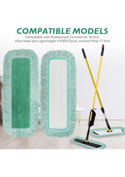 Mikrofiber Toz Paspası Için 4 Parçalı Toz Paspas Pedleri, Saçaklı Paspas Yedekleri - Tekrar Kullanılabilir Islak ve Kuru Temizleme Düz Paspas Sistemi Yedeği (Yurt Dışından)
