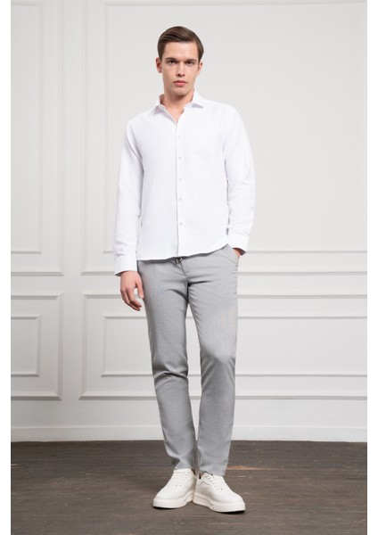 Erkek Beyaz Trend Italyan Yaka Slim Fit Dar Kesim Gömlek fiyatları