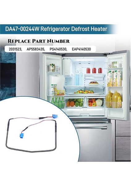 DA47-00244W Buzdolabı Buz Çözme Isıtıcısı Montajı Samsung RF263BEAESR/AA, RF4287HARS/XAC, RF4287HARS/XAA (Yurt Dışından)