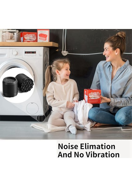 Güçlü Vantuzlu Çamaşır Makinesi Titreşim Önleyici Pedler, 4 Parça Kaymaz Gürültü Azaltıcı Sabitleyici Ayak Pedleri (Yurt Dışından) indirimleri