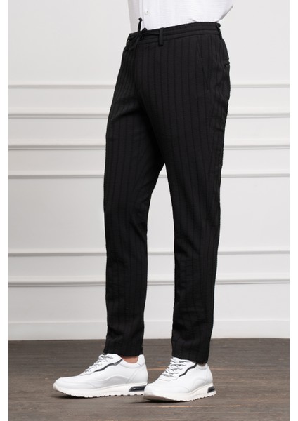 Erkek Siyah Poliviskon Jogger Dynamic Fit Rahat Kesim Pantolon modelleri