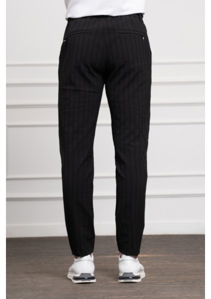 Erkek Siyah Poliviskon Jogger Dynamic Fit Rahat Kesim Pantolon fırsatları