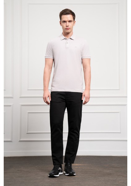 Erkek Gri Basic Polo Yaka Dynamic Fit T-Shirt fiyatları