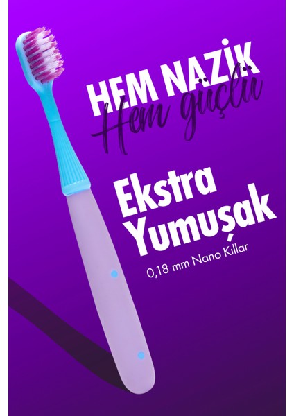 Kids Çocuk Diş Fırçası 3-8 Yaş | Diş Eti Dostu Yumuşak Kıl, Eğlenceli Tasarım |çocuklara Özel,mavi fırsatları