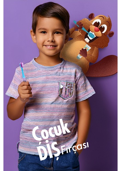 Kids Çocuk Diş Fırçası 3-8 Yaş | Diş Eti Dostu Yumuşak Kıl, Eğlenceli Tasarım |çocuklara Özel,mavi