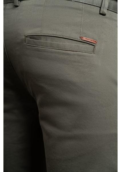Erkek Yeşil Slim Fit Dar Kesim Chino Pantolon fırsatları