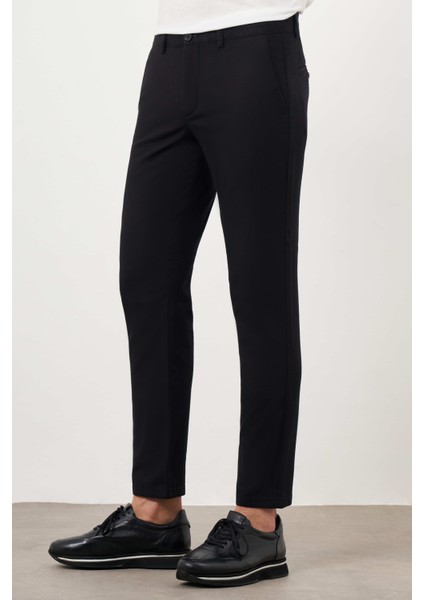 Erkek Siyah Yazlık Pamuk Yan Cep Slim Fit Chino Pantolon modelleri