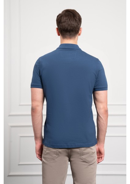 Erkek Marine Basic Polo Yaka Dynamic Fit T-Shirt indirimleri