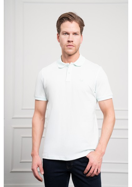 Erkek A. Mavi Basic Polo Yaka Dynamic Fit T-Shirt