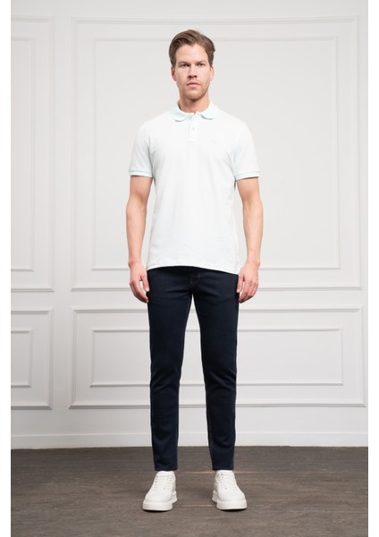 Erkek A. Mavi Basic Polo Yaka Dynamic Fit T-Shirt