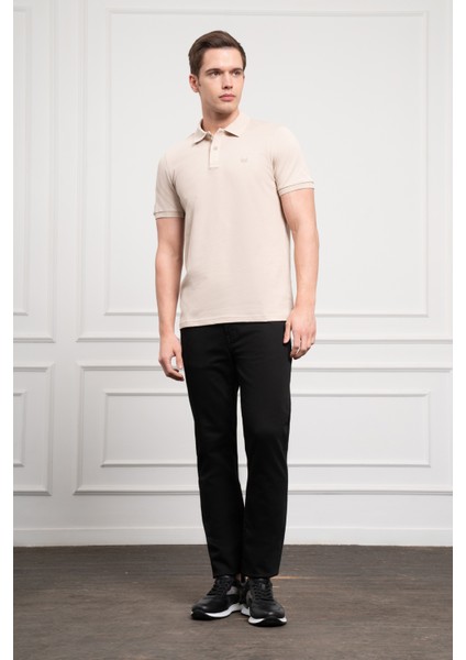 Erkek Bej Basic Polo Yaka Dynamic Fit T-Shirt fiyatları