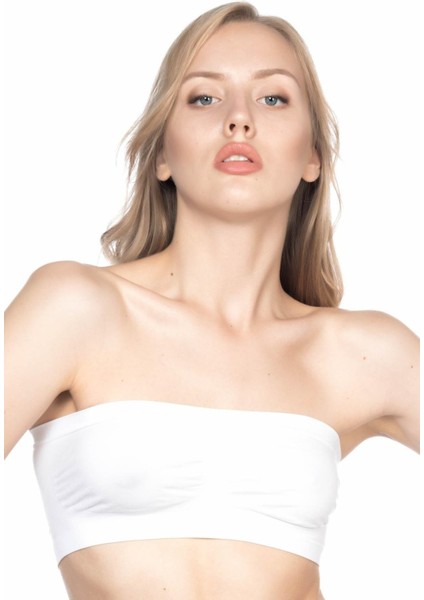 Beyaz Mı Emay 4002 Soft Straplez Büstiyer