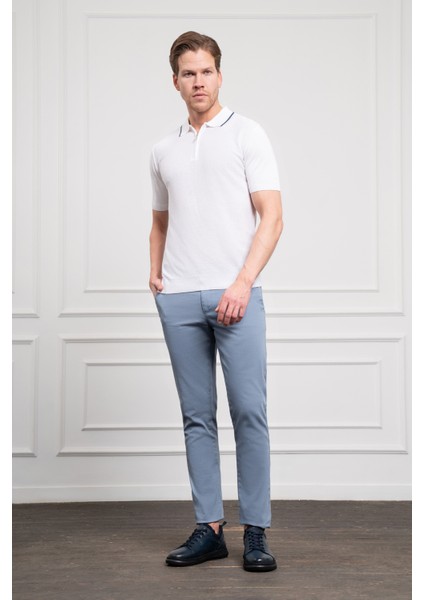 Erkek Beyaz Trend Polo Yaka Dinamik Fit Rahat Kesim T-Shirt fiyatları