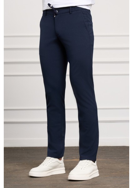 Erkek Lacivert Slim Fit Jogger Pantolon