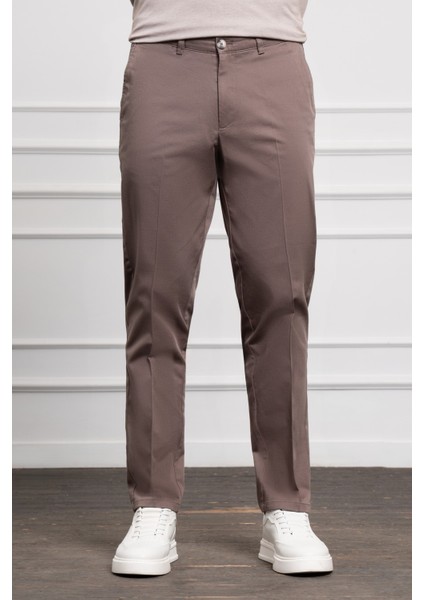 Erkek Kahve Dynamic Fit Chino Pantolon