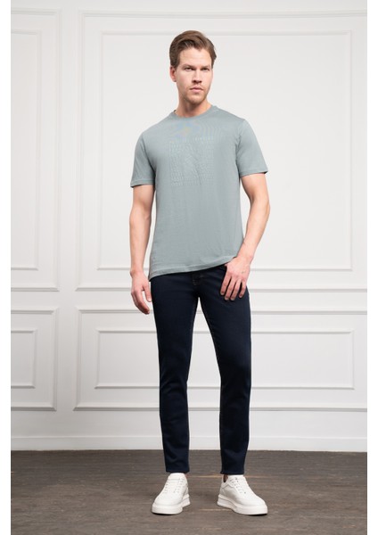 Erkek Su Yeşili Trend Dinamik Fit Bisiklet Yaka T-Shirt fiyatları