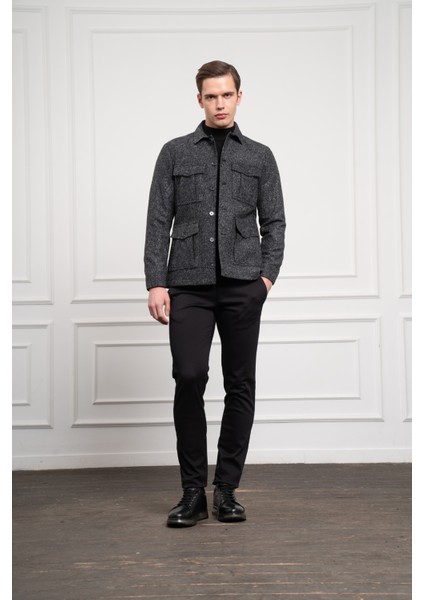 Erkek Siyah Worker Dynamic Fit Rahat Kesim Gömlek Ceket fiyatları