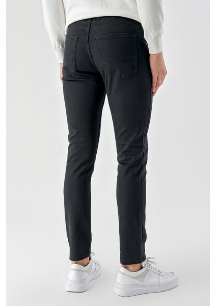 Erkek Siyah Mevsimlik Pamuk 5 Cep Slim Fit Jean Pantolon fırsatları