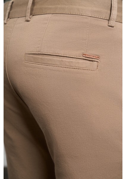 Erkek Vizon Slim Fit Chino Pantolon