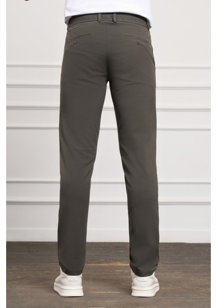 Erkek Haki Slim Fit Jogger Pantolon