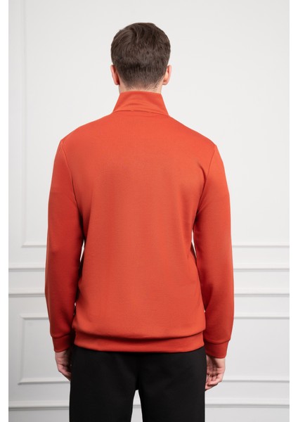 Erkek Kiremit Femuarlı Bato Yaka Dynamic Fit Rahat Kesim Sweatshirt indirimleri