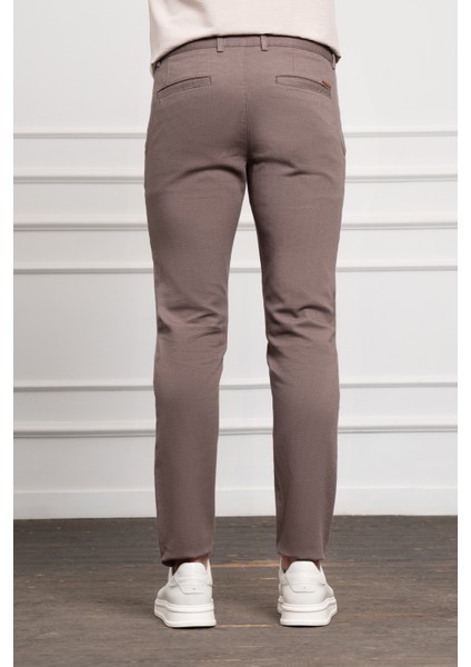 Erkek Kahve Slim Fit Dar Kesim Chino Pantolon modelleri