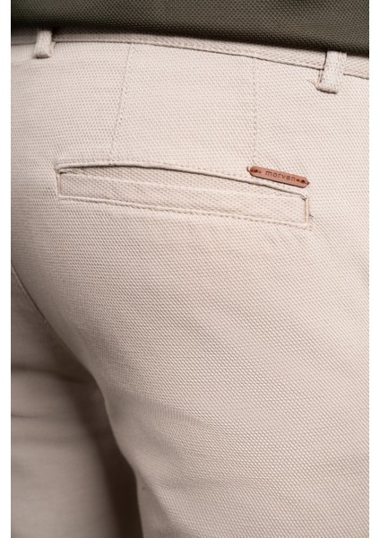 Erkek Bej Slim Fit Dar Kesim Chino Pantolon fırsatları