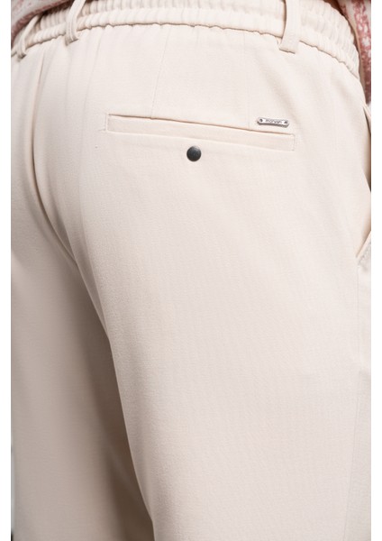 Erkek Bej Slim Fit Dar Kesim Ipli Jogger Pantolon fırsatları