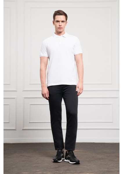 Erkek Beyaz Basic Polo Yaka Dynamic Fit T-Shirt fiyatları