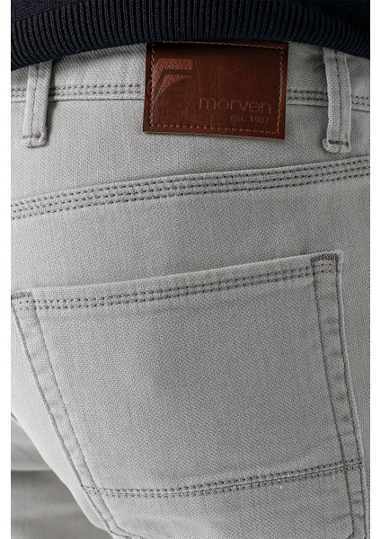 Erkek Gri Mevsimlik Pamuk 5 Cep Slim Fit Jean Pantolon indirimleri