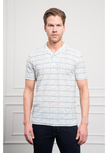 Erkek Mavi Trend Dynamic Fit Rahat Kesim Polo Yaka T-Shirt