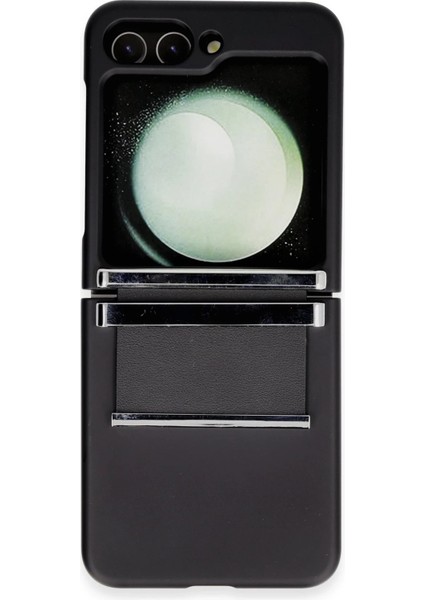 Samsung Galaxy Z Flip 5 Kılıf Belt Flip Kapak - Siyah Ynsmr
