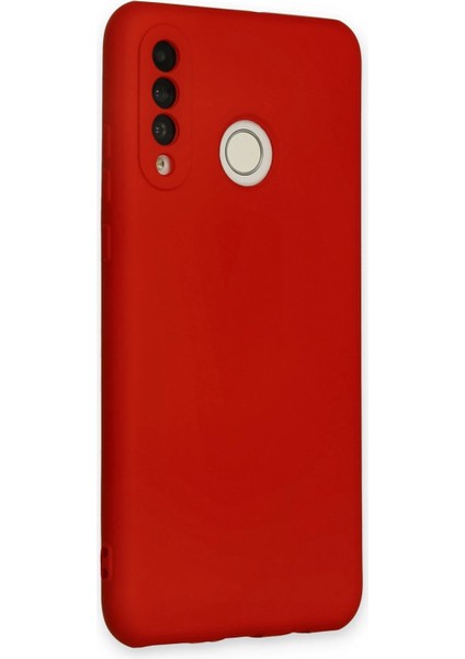 Huawei P30 Lite Kılıf Nano Içi Kadife Silikon - Kırmızı Ynsmr