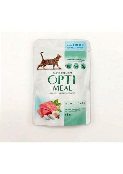 Alabalikli Krema Soslu Yaş Kedi Mamasi.85 gr Ynsmr