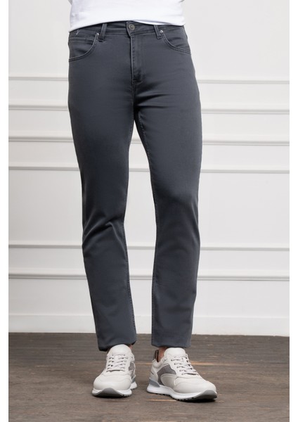 Erkek Füme Mevsimlik Pamuk 5 Cep Dynamic Fit Jean Pantolon