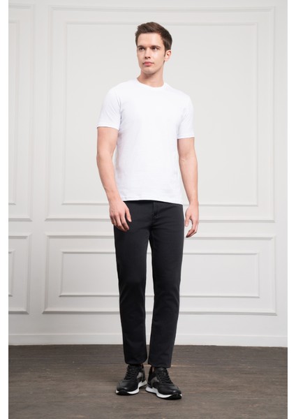 Erkek Beyaz Basic Bisiklet Yaka Dynamic Fit Pamuk T-Shirt fiyatları