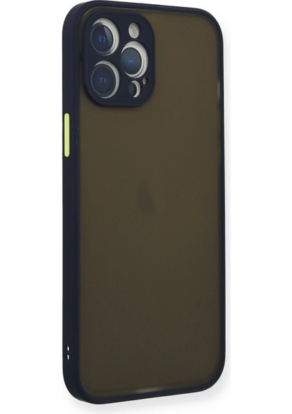 Iphone 12 Pro Kılıf Montreal Silikon Kapak - Lacivert Bstmy
