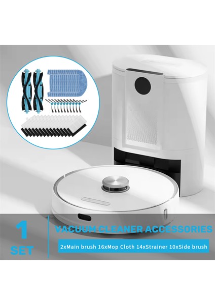 Ultenic D10 Robot Vakum Yedek Parçaları Ana Silindir Yan Fırça Hepa Filtre Paspas Pedi Bez Aksesuarları (Yurt Dışından) fırsatları