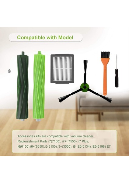 Irobot Roomba I3 I3+ I7 I7+ I4 I6 I6+I8 I8+/plus E5 E6 E7 J7 Ie &j Serisi Elektrikli Süpürge Fırça Filtreleri (Yurt Dışından)