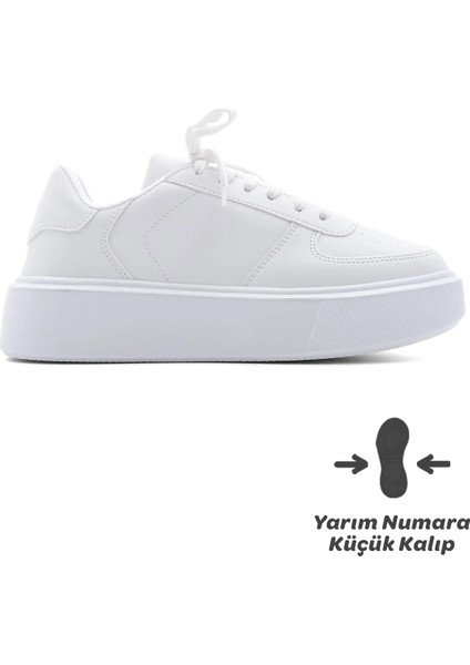 Kadın Sneaker Spor Ayakkabı Kalın Taban Bağcıklı Azin
